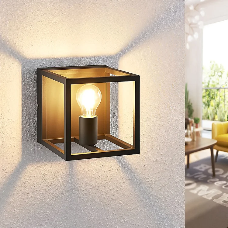 Square Frame Decorative Modern Wall Sconce Lighting Wall Light Fixture - Appledas