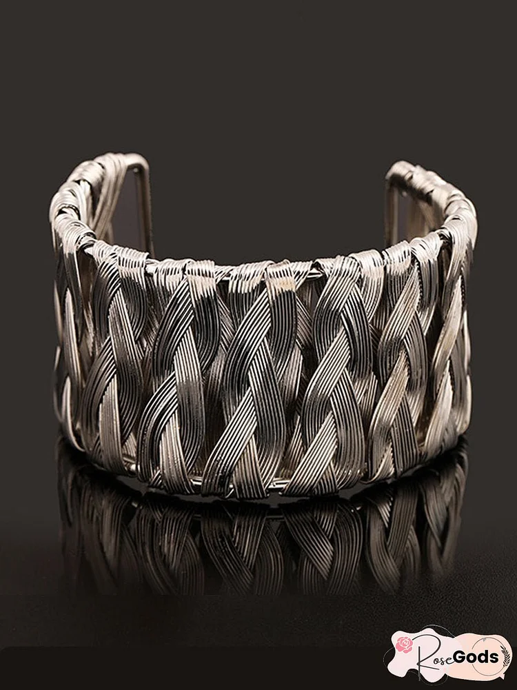 Bohemian Metal Wire Weave Bracelet