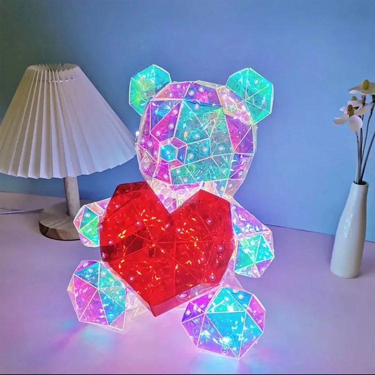 Colorful glowing bear Valentine's Day gift Mother's Day gift Birthday gift High quality exquisite gifts