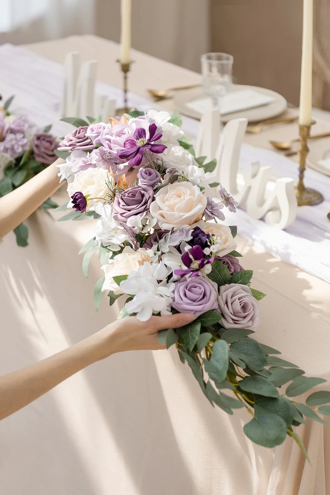 Flower Arrangements for Arch Decor in Lilac