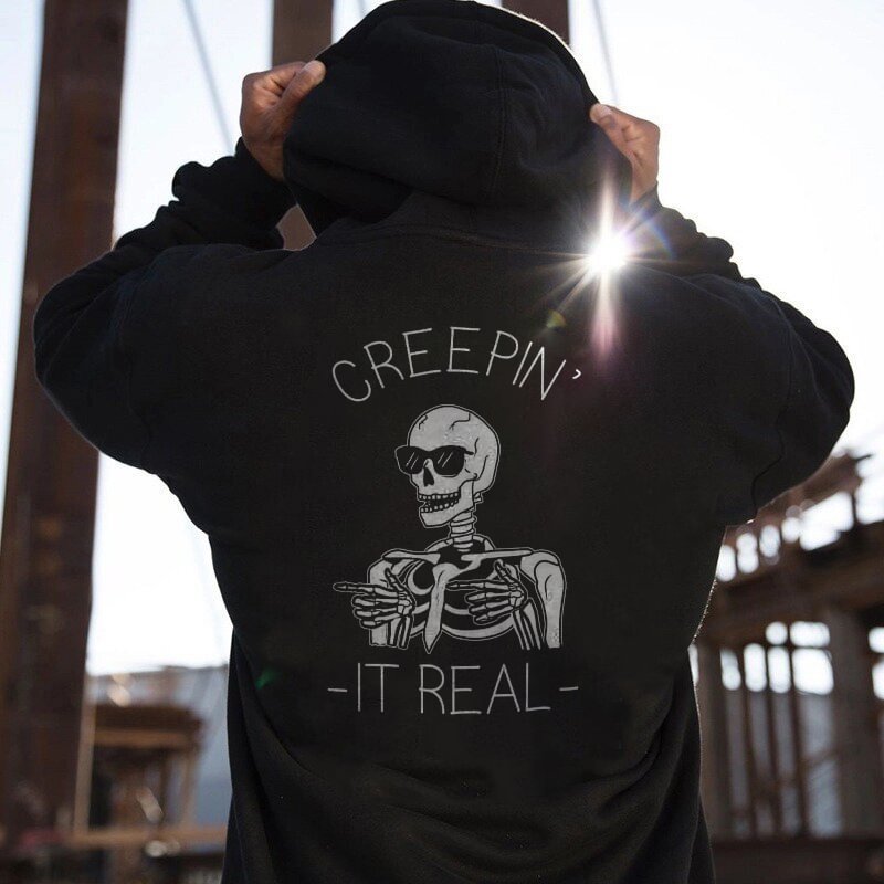 UPRANDY Creepin It Real Printed Men's Hoodie -  UPRANDY