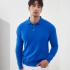 A Class 100% Pure Cashmere Sweater Men's POLO Neck Knitted Pullover Autumn and Winter New Warm Top Fashion Korean Edition Jacket