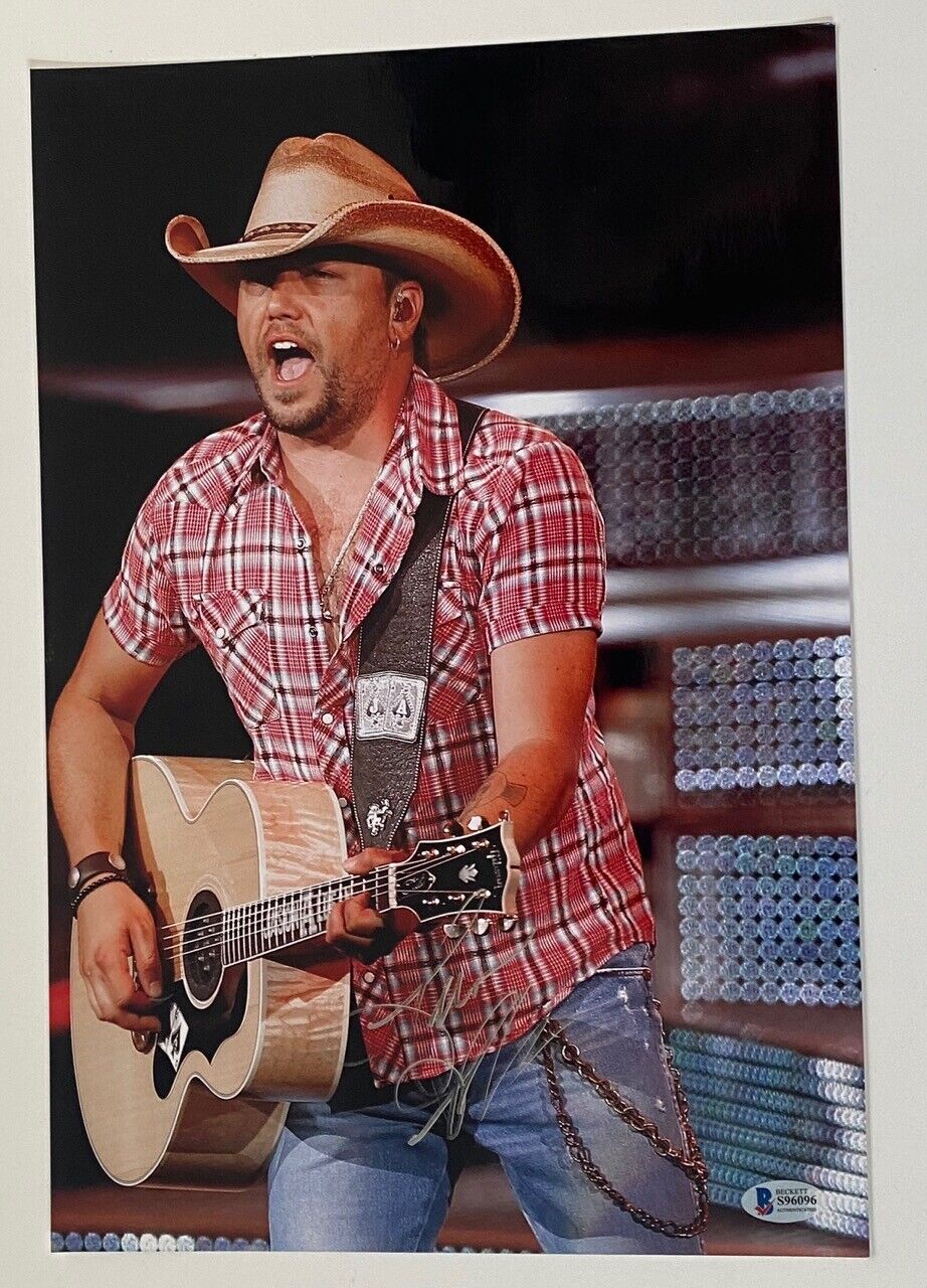 Jason Aldean Signed Autographed 10x15 Photo Poster painting Country Music Star Beckett BAS COA