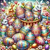 Diamond Painting -DIY Round Drill Easter Egg Mountain(40x40cm)