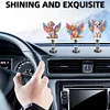 5Pcs Diamond Painting 2D Flat Angel Dog Shake Car Ornaments for Center Console