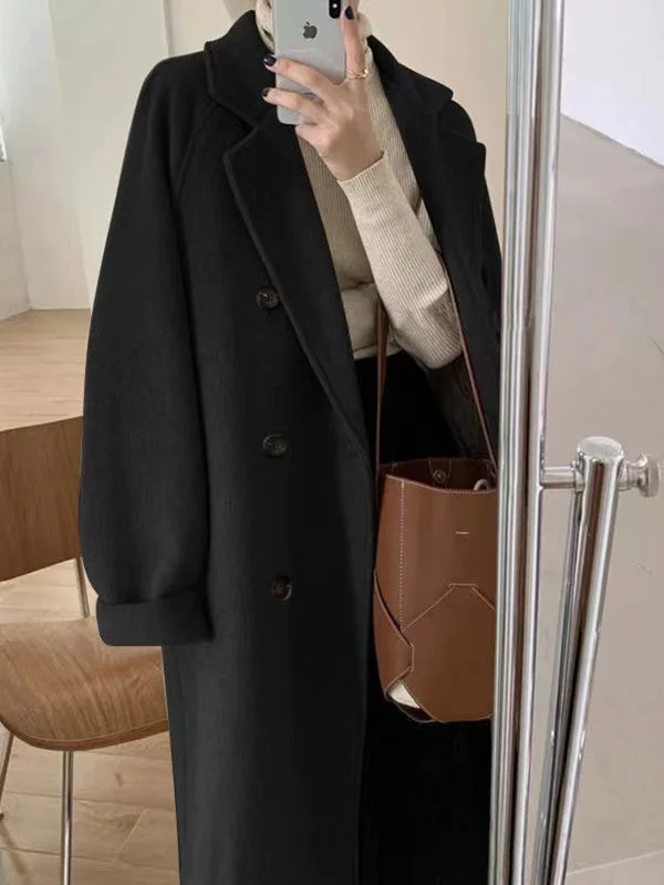 Loose and thickened Long Woolen Coat