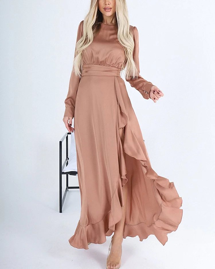  Thigh-Slit Maxi Dress