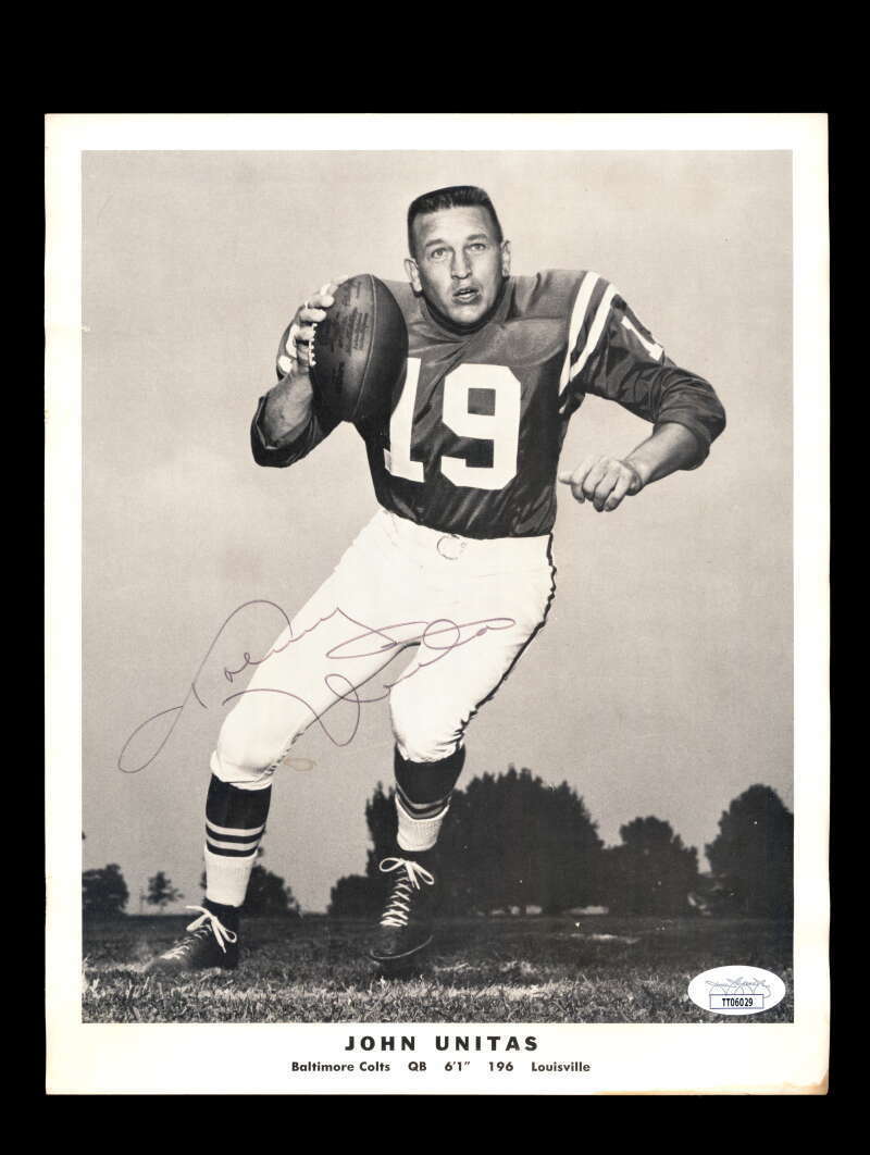 Johnny Unitas JSA Vintage Signed Coa 8x10 Autographed Photo Poster painting