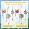 5pcs DIY Diamond Painting Wind Chimes Crystal Window Suncatcher Craft Set Birthday Gifts Home Garden Decor