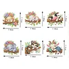(US Local)6pcs Acrylic DIY Animals on Tree Diamond Art Fridge Magnet Kit for Beginners