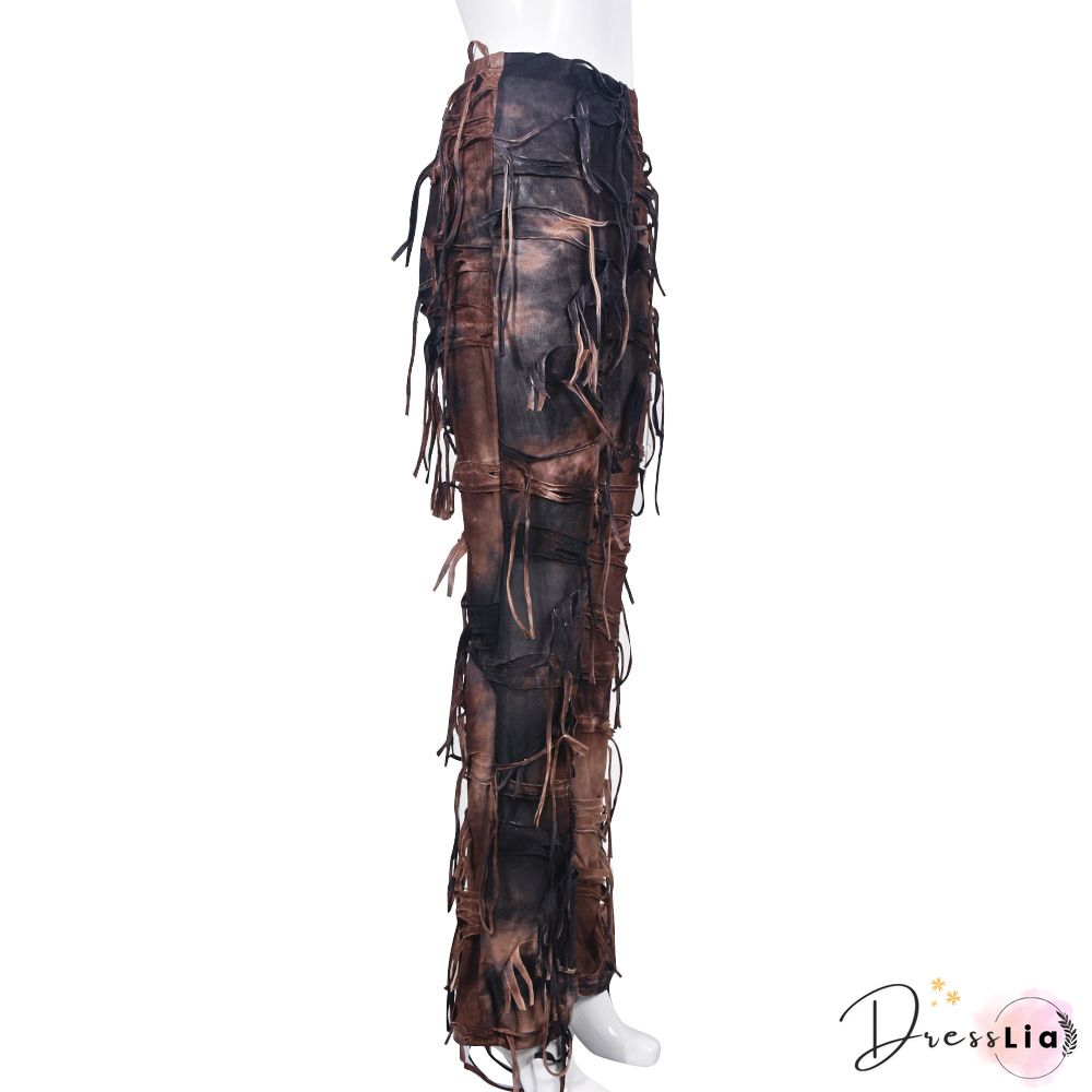 Fringed Casual Pants