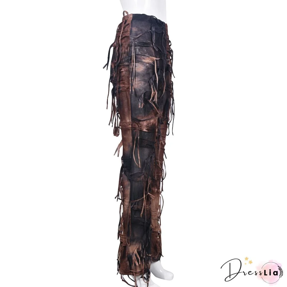 Fringed Casual Pants