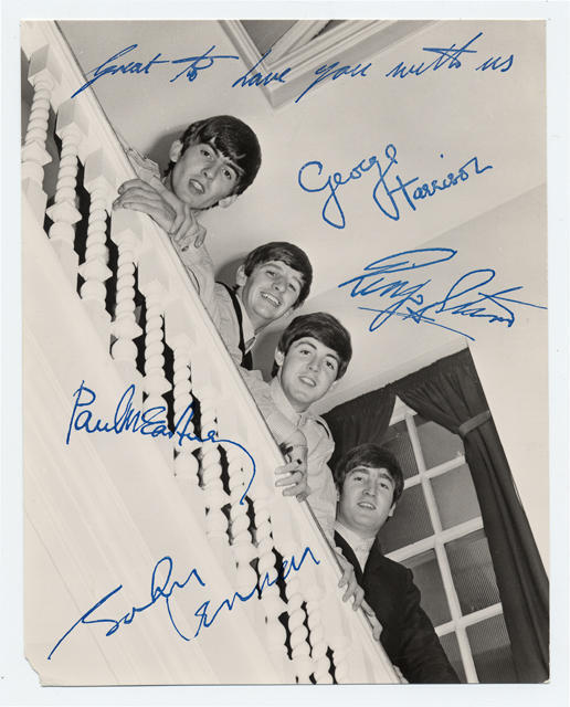 THE BEATLES Signed Photo Poster paintinggraph - Pop Group 1960s Card - preprint