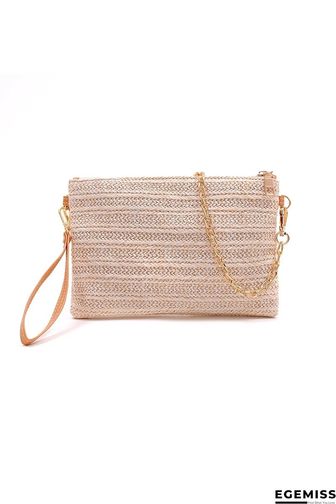Solid Handmade Straw Crossbody Bag | EGEMISS