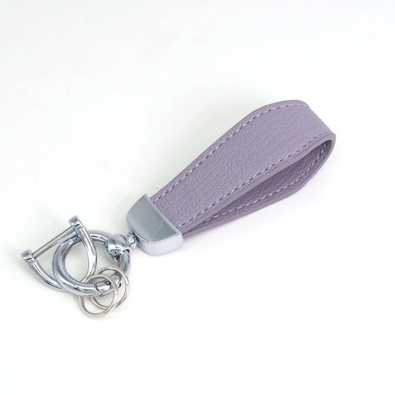 Minimalist Classic Style Solid Color Pu Leather Alloy Unisex Bag Pendant Keychain