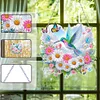 (US Local)Acrylic Special Shape Flowers Hummingbird Cloud Double Sided Effect Diamond Painting Pendant Kit