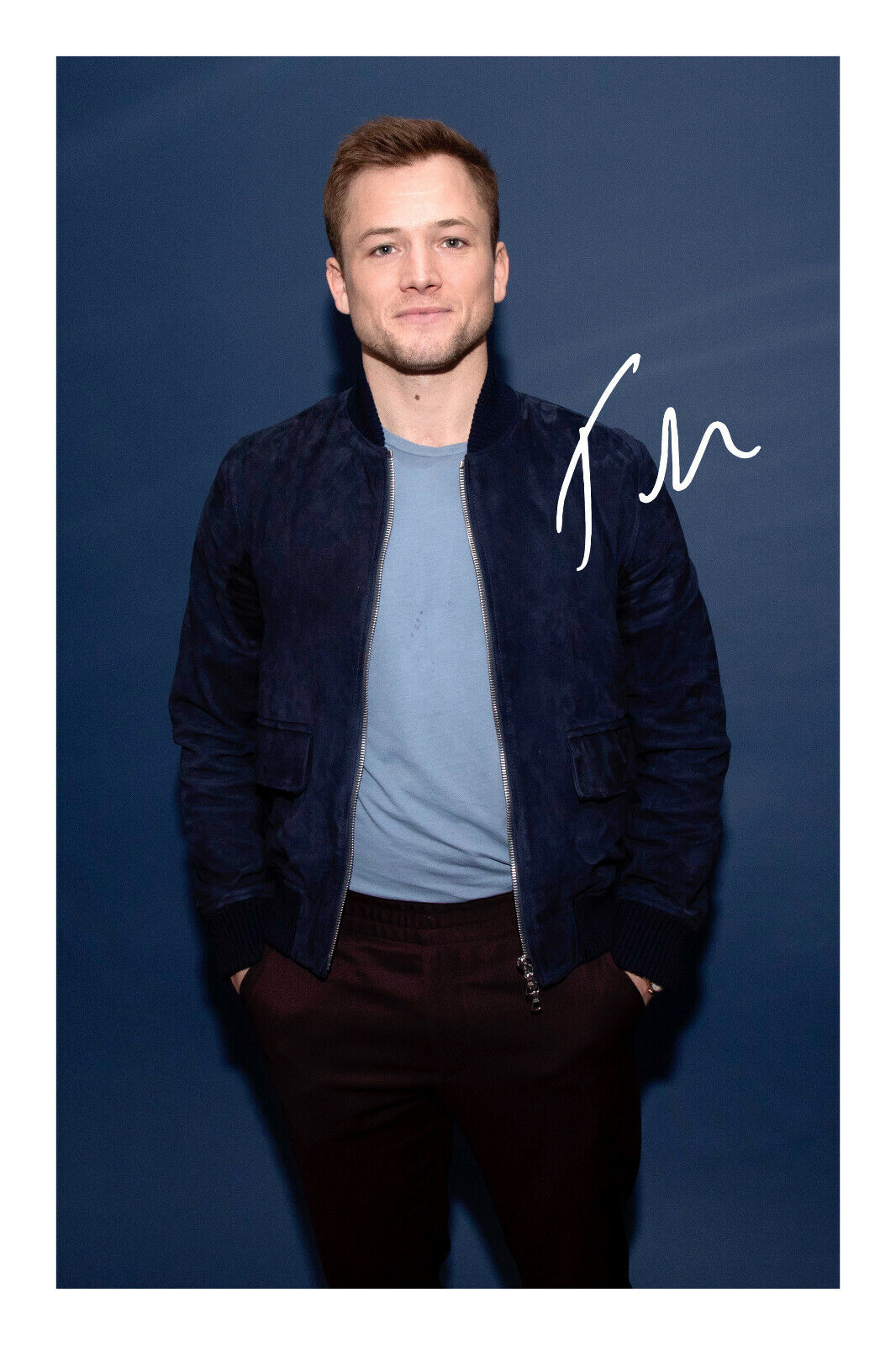 Taron Egerton Signed A4 Photo Poster painting Print Autograph