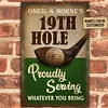 Personalized Golf 19th Hole Classic Metal Signs