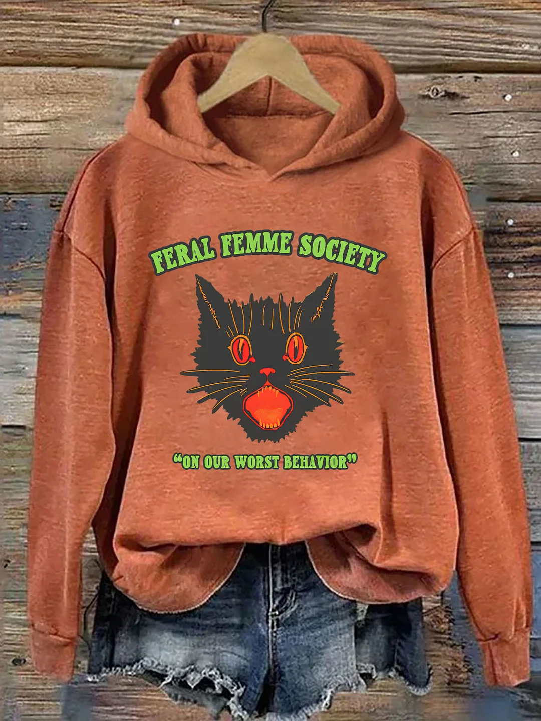 Feral Femme Society Cat Hoodie