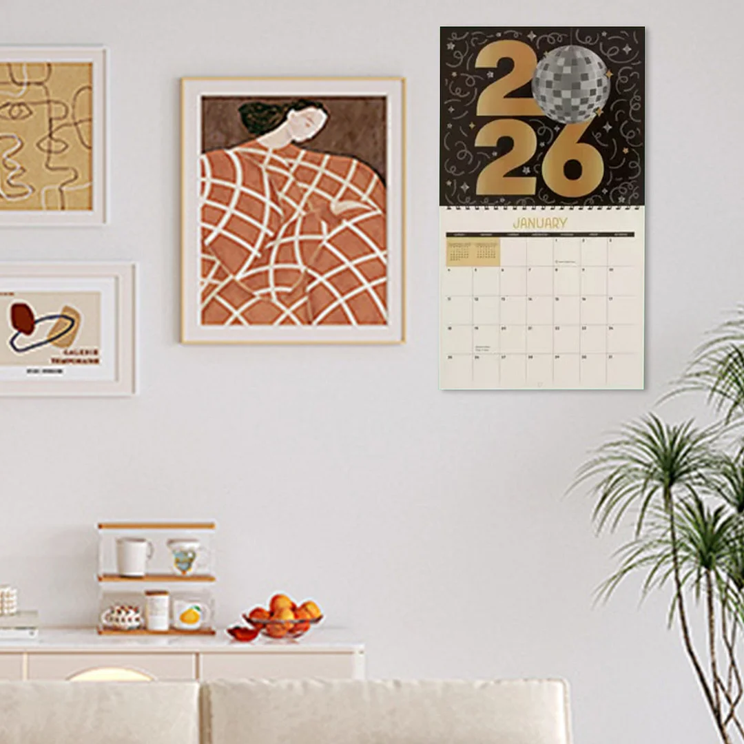 2026 Diamond Art Painting Calendar DIY Wall Calendar 12-Month Flip Wall Calendar