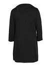 Zipper Asymmetrical Neck Dress, Casual Solid 3/4 Sleeve Dress, Women's Clothing