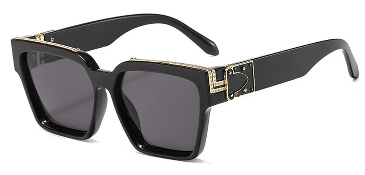 White Oversized Square Sunglasses Women Vintage High Quality Thick Frame Brand Designer Sun Glasses For Women Men Retro Eyewear