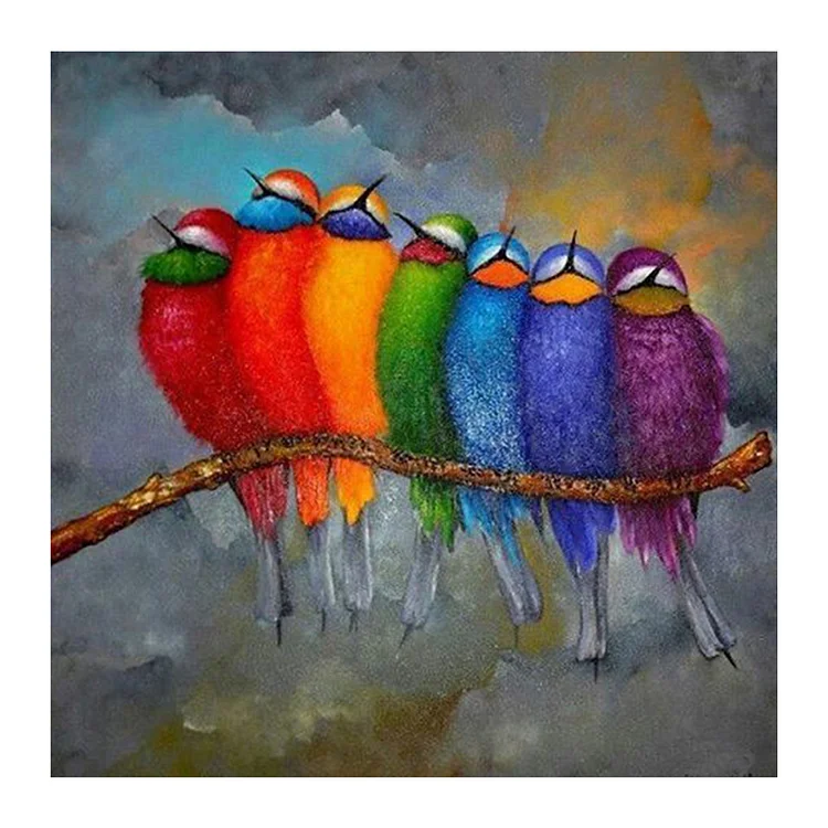 Bird  Painted - Paint By Numbers(20*20cm)
