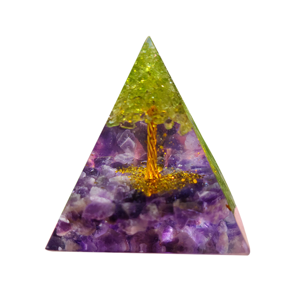 

Ogan Pyramid Natural Crystal Energy Tower Energy Healing Reiki Chakra (A), 501 Original