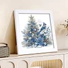 5D DIY Partial Special Shaped Drill Diamond Painting Kit Xmas Bird Decor With Frame Kit 18x18cm