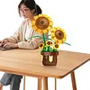 Artificial Flower Building Blocks for Adults Women for Home Decor (Sunflower)