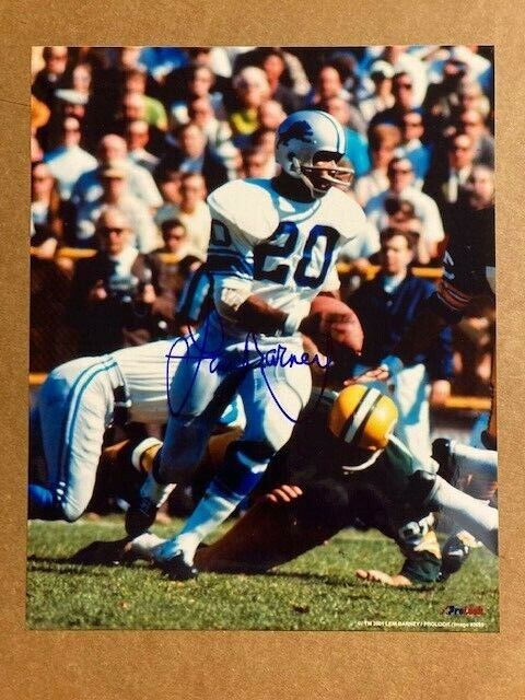 Lem Barney Detroit Lions HOF Boldly Signed 8x10 Photo Poster painting with COA