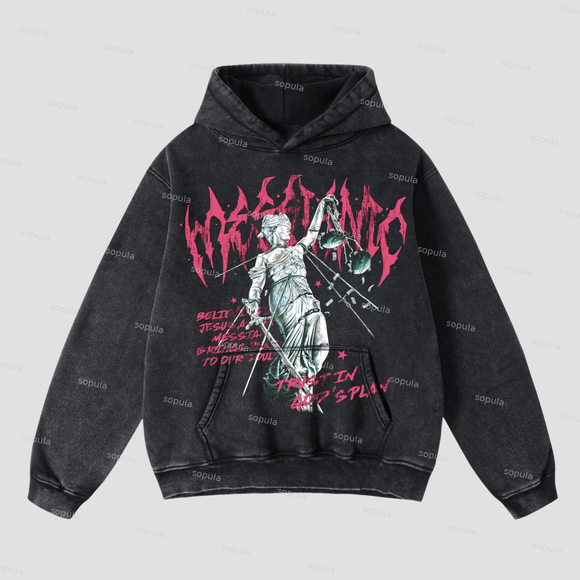 Sopula The Bound Soul Graphic Washed Hoodie - SOPULA