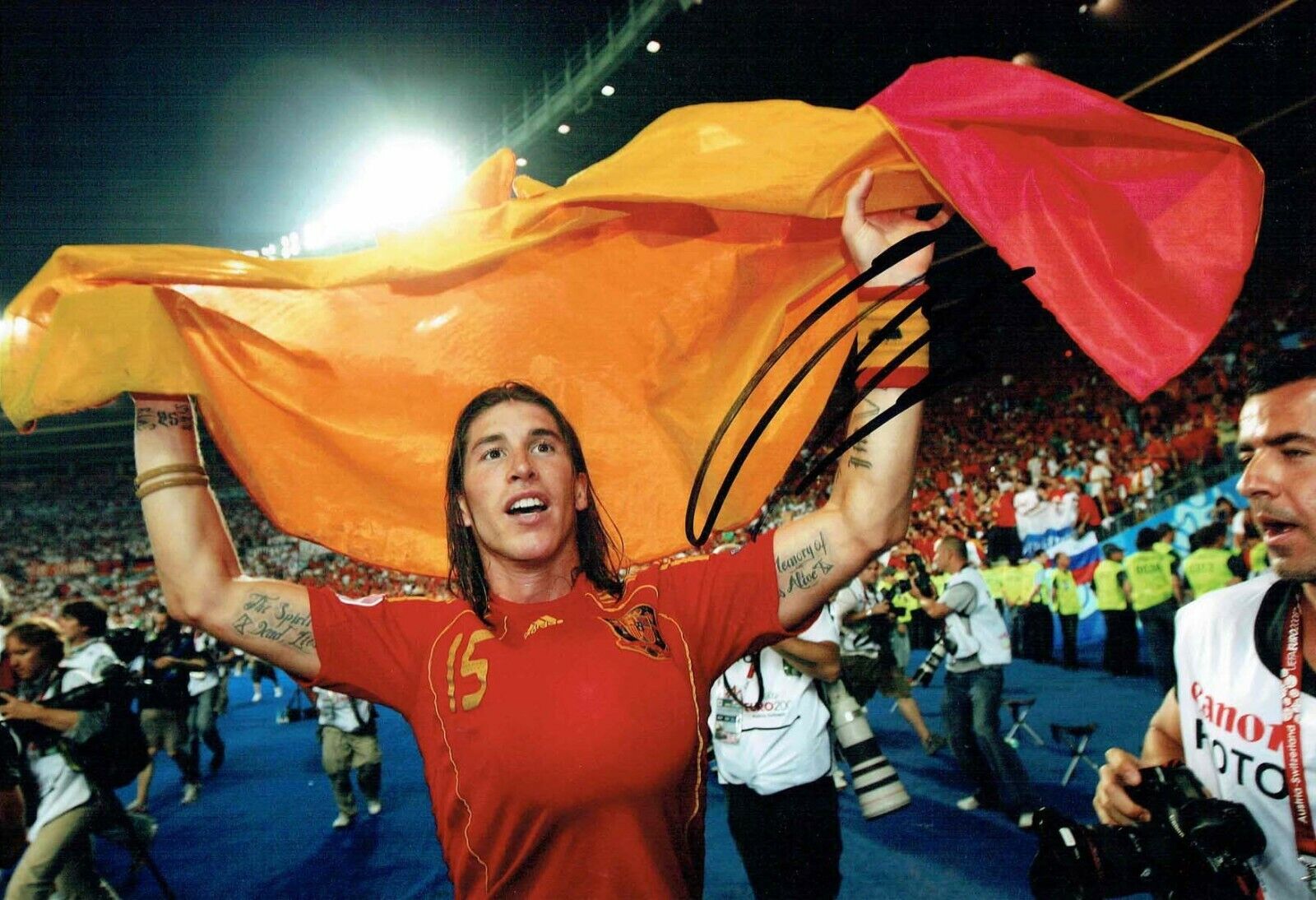 Sergio RAMOS Signed Autograph 12x8 Photo Poster painting 2 AFTAL COA Spain Football Captain