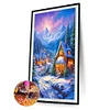 >SALE<5D DIY Full Round Drill Diamond Painting Christmas Night Home Decor 40x60cm