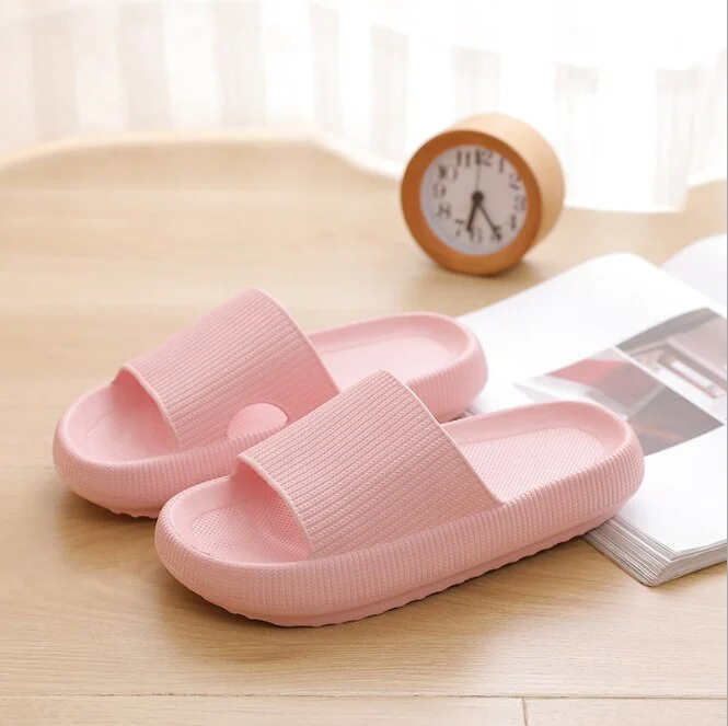 Fashion Men Women Bathroom Non-slip Slippers Thick Sole Soft EVA Indoor Slide Sandals Casual Beach Unisex Platform Home Shoes