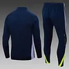 Joyfball 2025/2026 Real Madrid Half-Pull Training Suit Royal Blue Football Shirt 1:1 Thai Quality