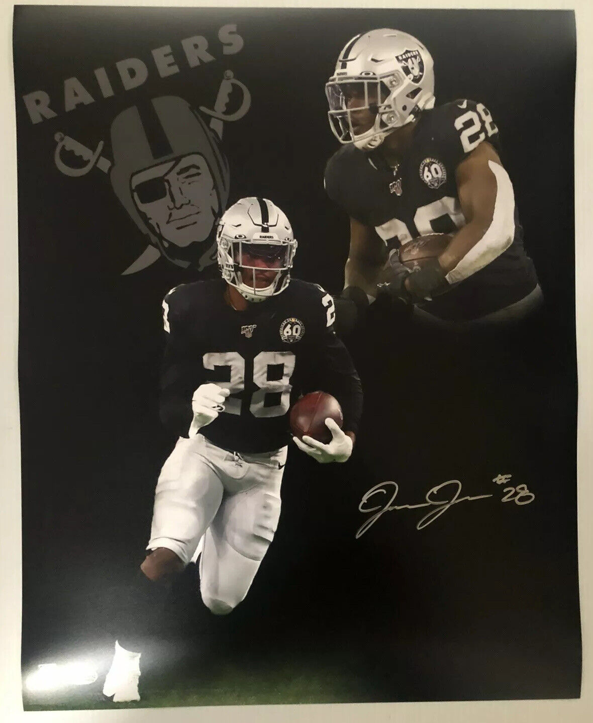 Josh Jacobs Signed Autographed 16x20 Photo Poster painting Oakland Raiders BECKETT COA 3