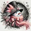 Christmas snowman-11CT Stamped/Counted Cross Stitch 40*40cm