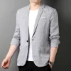 Men's 100% linen casual blazer