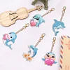 5Pcs DIY Diamond Painting Dolphin Keychain