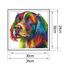 Colorful Dog-14CT Stamped Cross Stitch Kit(34x34cm)