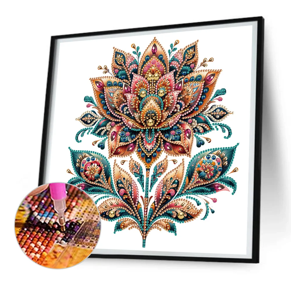 Diamond Painting - Partial Special Shaped Drill - Gorgeous Flower(Canvas|30*30cm)
