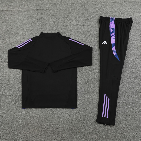 2024 Germany Half-Pull Training Suit Black Football Jersey Set Thai Quality
