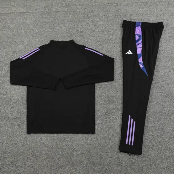 2024 Germany Half-Pull Training Suit Black Football Jersey Set Thai Quality