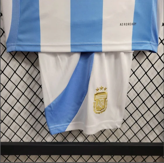 2024 Argentina Home Kids Kit Football Jersey Thai Quality