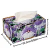 Purple Gnome Diamond Painting Tissue Box Wooden Diamond Art Tissue Storage Box