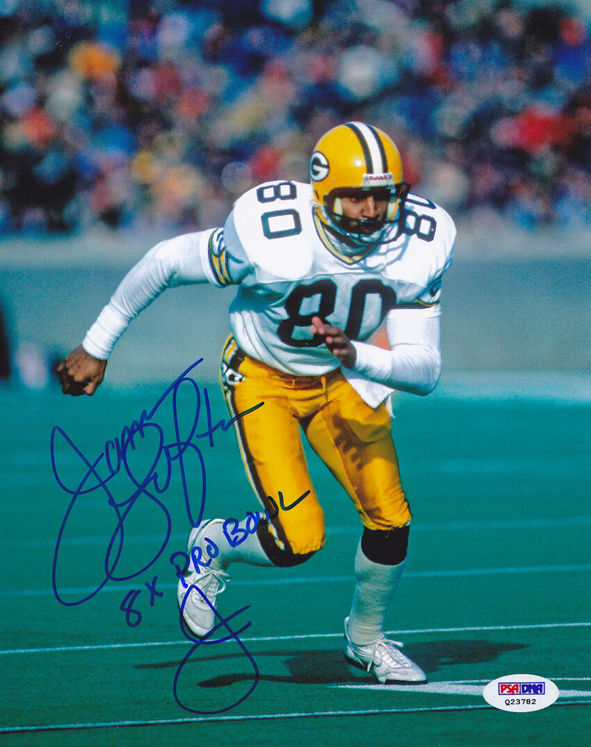 James Lofton SIGNED 8x10 Photo Poster painting + 8 x Pro Bowl Packers PSA/DNA AUTOGRAPHED