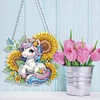 (US Only)Sunflower Horse 2D Flat DIY Diamond Painting Set Diamond Art Pendant Wall Decor
