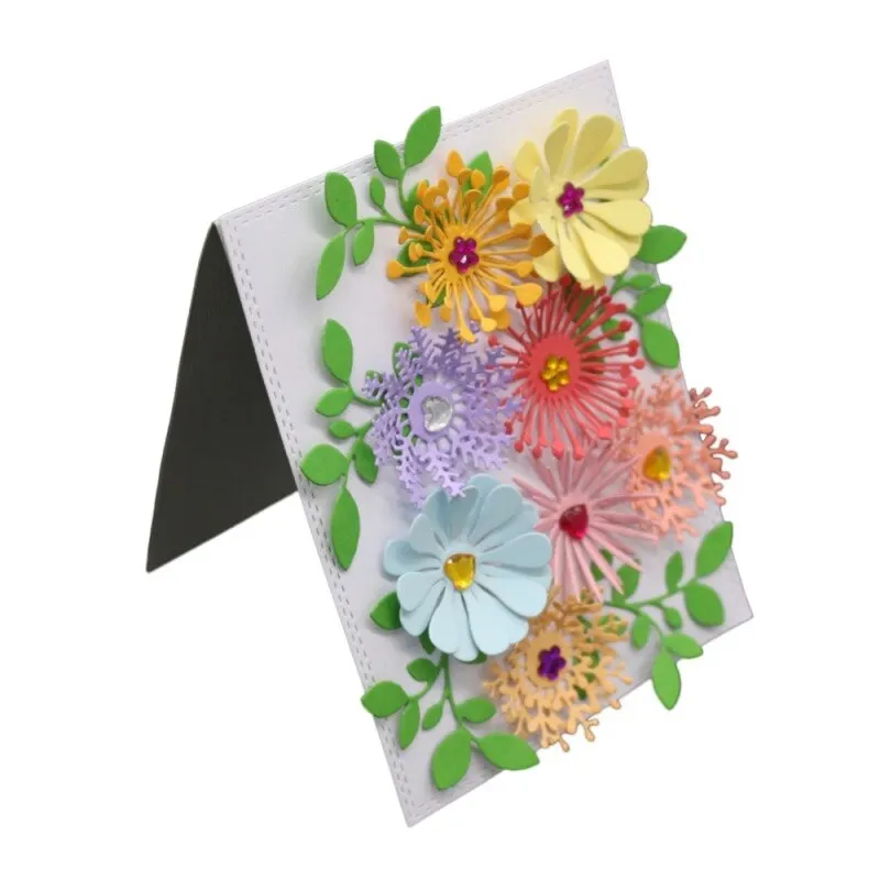 Flowers Set Die Cut 3D Blossom Metal Cutting Dies Christmas Stencil Scrapbooking Embossing 2019 New Craft Stamps And Dies