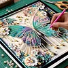Framed Diamond Painting - Special Shaped - Butterfly Flower (25x25cm)